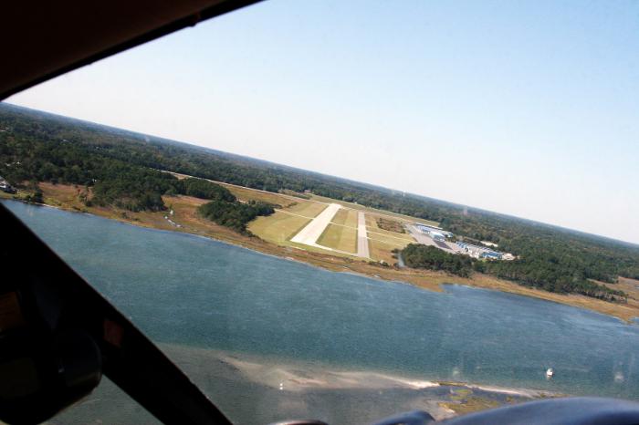 Lining up for a landing at Ocean City Airport